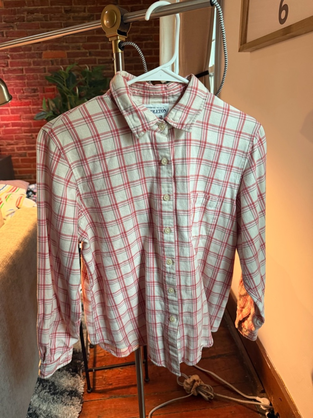 Vintage Pendleton Women’s Red Plaid Button-Up Shirt